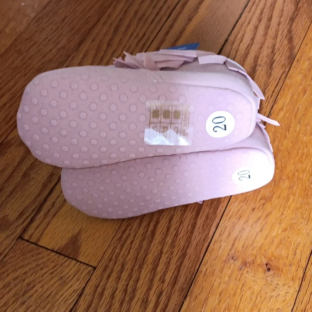Suede-Look Pink Fringed Zip Baby Booties